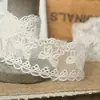 Al por mayor 3.5cm encaje de bordado de malla de lazo bilateral accesorios hechos a mano DIY materiales para ropa