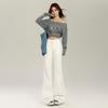 Jeans Acampanados de Moda Versátiles para Mujer, Forrados de Polar, Tiro Bajo, Adelgazantes, Control de Abdomen, Levantamiento de Glúteos, Pantalones Blancos Versátiles de Longitud Completa, Modernos