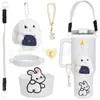 Accesorios Decorativos Stanley Correa de Mano de Cuerda Trenzada Estuche para Labial Llavero Duende Briqueta Funda de Silicona Antideslizante para Taza
