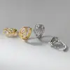 Brincos de Prata S925 Nalan: Exquisitos e compactos, totalmente cravejados de diamantes, design de pena oca e gota d'água, brincos estilosos e elegantes M08424