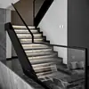 Corrimão de Guarda-Corpo para Escada de Vidro Instalação Própria Liga de Alumínio Guarda-Corpo de Varanda Decoração Interna de Villa Uso em Casa Autoconstruída Corrimão de Escada