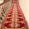 Alfombrillas para Escalones Estilo Europeo Autoadhesivas Sin Pegamento Alfombrillas Antideslizantes para Escaleras Alfombras para Escaleras Domésticas de Madera Maciza Cobertura Total