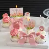 Decoración para Cupcakes del Día de San Valentín Chino 2025 Inserto Pareja de Enamorados Feliz Festividad Accesorios para Vestir Rosas