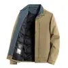 Nueva chaqueta de plumón casual de estilo falso dos piezas de plumón de pato blanco con cuello de solapa, chaqueta de plumón de trabajo transfronteriza de invierno para hombre