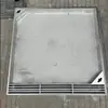 Tapa de registro lineal de acero inoxidable 304 con marco, Rejilla cuadrada de ingeniería de drenaje de doble cara para agua de lluvia, Tapa de registro a prueba de cinco