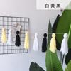 Decoración de estilo nórdico con flores para el hogar, decoración suave para habitación infantil, borla de lana de color macarrón, decoración colgante.