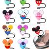 Suministros especiales transfronterizos Gorro de pajita de vidrio de dibujos animados de Pascua 10 mm pajita reutilizable tapa para polvo de pajita funda para pajita