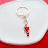 Chaveiro Bênção de Paz Estilo Chinês Texto Criativo Charm para Mochila Pingente Decoração Chaveiro de Carro