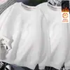 Sudadera casual forrada de polar para hombre, nuevo modelo de invierno en negro, blanco y gris, corte holgado, cuello redondo, sin cierre, manga larga, top deportivo, chaqueta