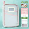 Bolsa de clasificación de temas en forma de L para estudiantes de primaria y secundaria, bolsa de archivo con cremallera de malla transparente, bolsa de almacenamiento, bolsa para documentos, almacenamiento de libros