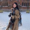 Yu Shuxin con Bufanda de Cuadros Azules Otoño e Invierno Mujer Sentido de Alta Gama 2024 Nueva Moda Todo Combinable Niñas Famosas en Internet
