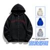Chaqueta deportiva de primavera y otoño para hombre, suéter fino con capucha, sudadera holgada con cremallera y talla grande, ropa informal para hombre BY89