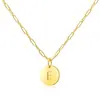 Design de Nicho Sentido Rodada 26 Letra Pingente Pam Colar Feminino Fashionable Versátil Estilo ins Corrente para Clavícula Colar