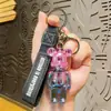 Figurilla de Oso Violento de Acrílico Lindo con Galvanizado de Dibujos Animados Transfronterizo Colgante Exquisito para Mochila Llavero de Coche Llavero