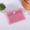 Portatarjetas de Monedas Transparente Funda para Tarjetas PVC Mini Cierre de Broche Brillante Porta Tarjetas de Comida Billetera de Monedas Linda Femenina