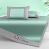 Juego de tres piezas de colchoneta de seda helada antibacteriana con sensación fresca, colchoneta lavable de seda helada para dormitorio, colchoneta individual plegable con aire acondicionado suave