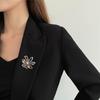 Imitação abalone shell arco broche strass novo high-end casaco camisola pin elegante acessórios de moda Europa e Estados Unidos