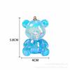 Llavero colgante decoración oso de dibujos animados resina oso violento colorido accesorios lindos creativos oso galvanizado pequeño regalo