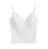 Spice Girls Pure Want Regata com Decote V Colete Feminino com Bojo Renda Básica Renda Roupa Externa Justa Costas Bonitas Top