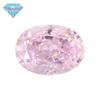 Huagang gema 9A ovo - em forma de flor de gelo corte rosa claro de alto carbono Diamante Oval zircão CZ nu pedra anel pedra principal atacado