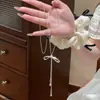 Colar com Pingente de Gota d'Água Estilo Minimalista Francês para Mulheres 2026 Novo Design de Nicho Corrente Longa para Suéter Acessório Versátil