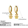 Brincos de pingente de zircônia incrustada de design de moda de nicho ins para meninas brincos de aço inoxidável banhados a ouro 18k