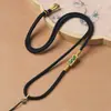 Cuerda para Colgante de Oro de Jade Colgante de Jade Cuerda de Collar Negra Cuerda Tejida a Mano Cuerda para Colgar Colgante Ping'an Kou Colgante para Colgar en el Cuello Hombres Mujeres
