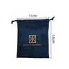 Bolsa de Veludo com Cordão para Armazenamento de Joias, Saco à Prova de Poeira com Design de Cordão, Personalizável em Vários Tamanhos, com Impressão de Logo