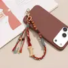 2026 Producto Nuevo Original Correa Cruzada para Teléfono Móvil Tejida a Mano Natural Madera de Sándalo Barbie Cuentas Cadena para Teléfono Móvil Viaje a Tíbet Mujer