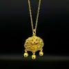 Collar de Candado de Fortuna y Paz para Mujer, Nuevo Estilo Chino Diseño Hueco Colgante de Candado de Longevidad Cadena para Clavícula, Dropshipping de Tiktok
