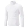 Tejidos de Punto para Hombre Exportación Transfronteriza Venta al por Mayor Otoño 2025 Nuevo Tejido de Punto para Hombre Puntada Delantera y Trasera Cuello Alto Ropa Interior de Punto