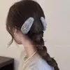 Atmósfera de Otoño e Invierno Pinza de Pelo de Felpa Copo de Nieve Pinza Lateral para Flequillo Celebridad de Internet Pinza de una Palabra Accesorios para el Cabello