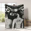 2025 Nuevo Fantasma Rosa de Halloween Manta de Halloween Manta de Halloween Thriller Transfronteriza Manta tipo Throw de Amazon
