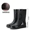 Botas de Chuva Longas Masculinas Plus Size Antiderrapantes Impermeáveis Espessadas Quentes Resistentes ao Desgaste Botas de Chuva Botas de Pesca Calçados Aquáticos Botas de Chuva