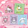 Tarjetas de cartulina de dibujos animados lindas, tarjetas de bolsillo plegables planas, materiales de embalaje, suministros para envolver DIY, tarjetas de papel decorativas