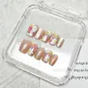 Adesivos de Unha Diamantados Estilo Gatinho de Alta Qualidade, 10 Peças, Peças de Nail Art Codificadas e Versáteis, Unhas Vestíveis Fashion 3D Estéreo Feitas à Mão