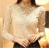 Inverno Novo Tamanho Grande Roupas Femininas Estilo Coreano Slim-fit Renda Base Camisa Feminina Grossa e Fina