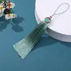 Nó de Nuvens Auspiciosas em Cloisonné Pingente de Borla para Hanfu de Alta Qualidade Estilo Antigo Acessórios Ornamentos Pingente Pingente para Carro Estilo Nacional