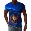 Camiseta de verano con estampado 3D para hombre, camiseta informal de moda con gráficos tridimensionales, camiseta urbana de cuello redondo de moda.