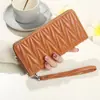 Transfronterizo Nuevo 2024 Cartera de Mujer Larga con Hilo Bordado Bolso para Teléfono Móvil Cartera Multitarjetas Bolsillo para Tarjetas Gran Capacidad Bolso de Mano de Moda