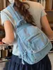 Bolso de Hombro Doble de Mezclilla Retro Multifuncional para Mujer, Nuevo Bolso de Espalda Pequeño de Moda, Bolso de Hombro Único Versátil para Viajes Casuales