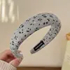 Diadema de Tela Esponjosa con Estampado de Leopardo Retro para Mujer, Pinza para el Cabello con Diadema de Temperamento a la Moda, Aumenta la Altura de la Corona, Goma para el Cabello, Pinzas para el Cabello, Accesorios para el Cabello