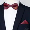 Collar rojo ceremonia de boda novio traje de boda moño compromiso padrino corbata corbata traje color sólido
