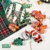 Qiyue Pinza Navideña de Acrílico Transfronteriza para el Cabello Femenina Dibujo Animado Papá Noel Hombre de Jengibre Pinza de Tiburón Navideño