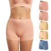 Shorts de Segurança Feminino, Tamanho Plus, Cueca Boxer Invisível, Fino Anti-Exposição, Pode Ser Usado por Fora, Levanta Bumbum, Cintura Média, Calcinha de Quatro Cantos