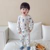 Conjunto de Roupa Íntima Infantil Verão Primavera e Outono Pijama de Bebê Roupas de Ar Condicionado para Bebê Roupas Finas Divididas para Ar Condicionado Manga Longa