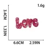 Coração Rosa Doce Estampa de Lábios Borboleta Xoxo Rosa Barbie Adesivo Hot Melt Tecido Bordado Conjunto de Patches