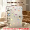 Caderno de folhas soltas A5A6 capa macia de reposição portátil A7 coração a laser transparente fecho de pressão álbum de armazenamento de adesivos de cartão pequeno