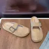 Zapatos Planos de Estilo Bohemio Retro de un Solo Paso para Mujer 2026 Nuevos Zapatillas de Media Pantufla de Punta Cerrada Pantuflas para Mujer Transfronterizo