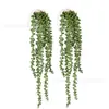 Simulação Planta Carnuda Rattan Pendurado na Parede Lágrimas do Amante Decoração de Engenharia Pendurado na Parede Teto de Borracha Macia Plástico Fake Flower Beads